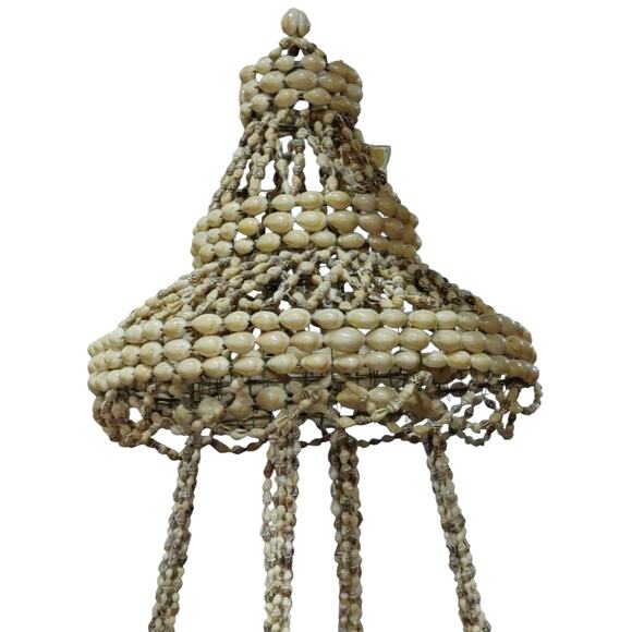 Vintage Seashell hanging Bohemian plant holder - Picture 3 of 4